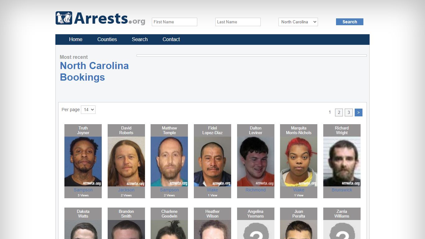 North Carolina Arrests and Inmate Search